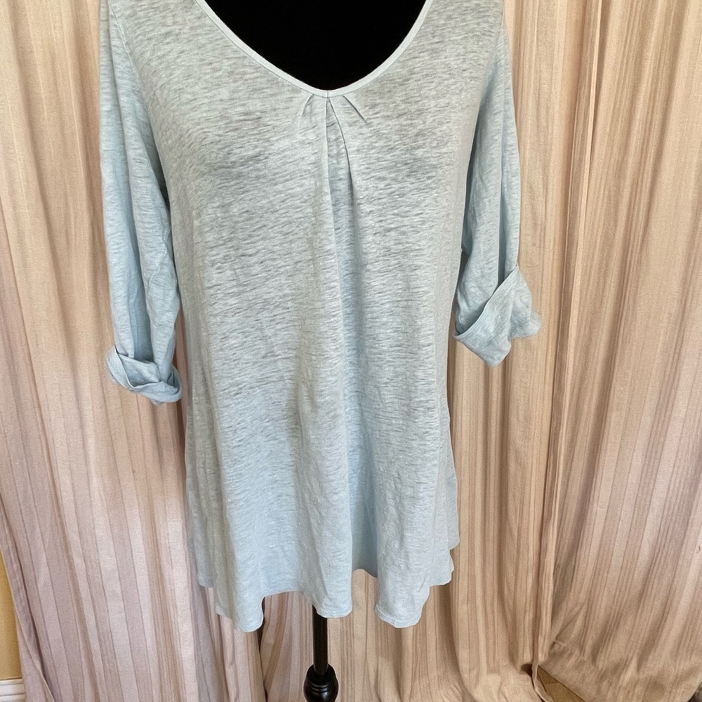 Powder blue light cotton Eileen fisher top,medium